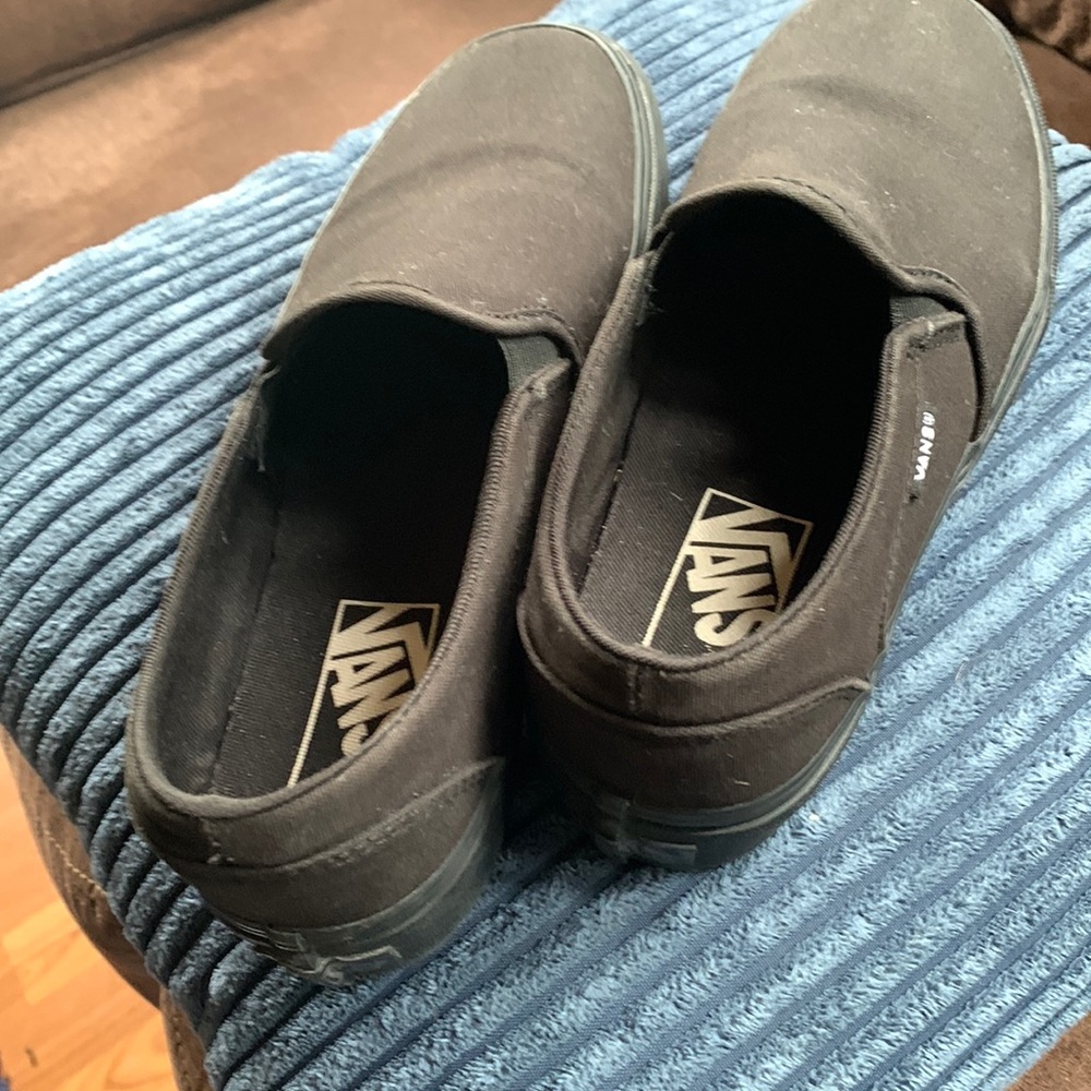 Black slip on Vans